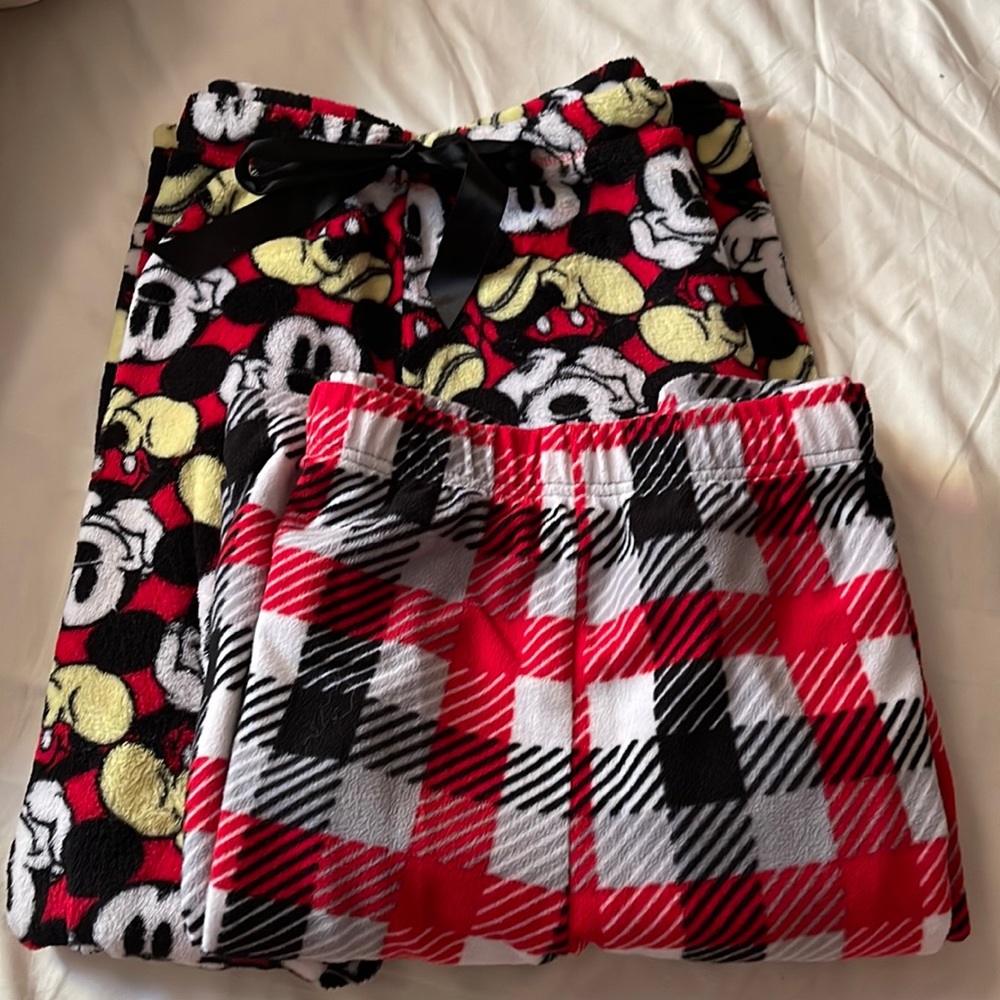 2pc red&black pajama pants